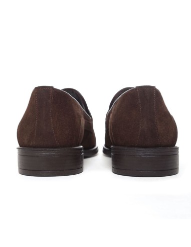 Brown leather moccasin