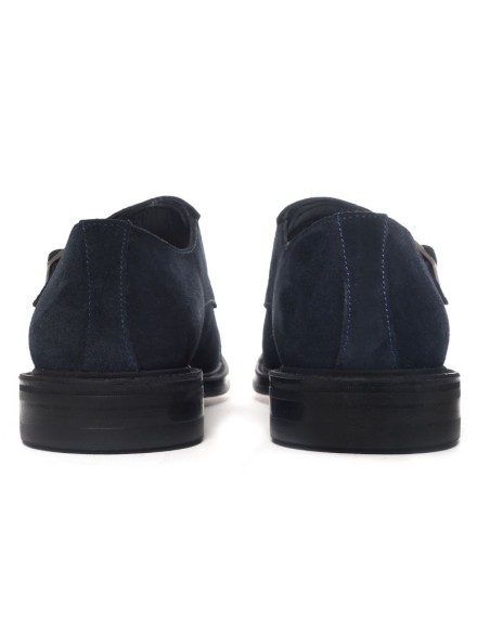 chaussure avec boucle suède bleu SORLEN-NAVY