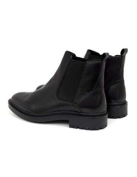 Black leather chelsea boots