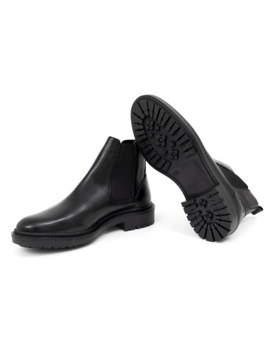 bottines chelsea de peau le noir TENDAR-NEGRO