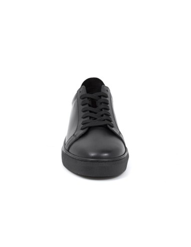 Sneakers de piel liso color negro