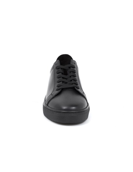 Sneakers de piel liso color negro