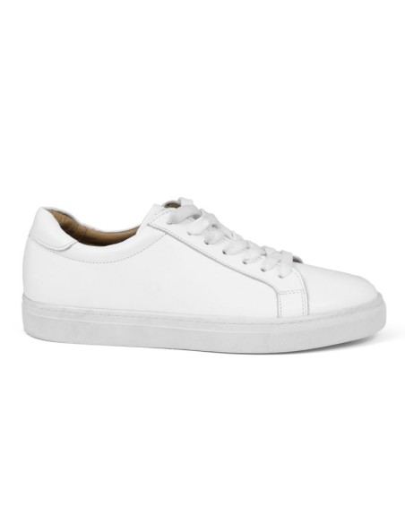 White leather sneakers