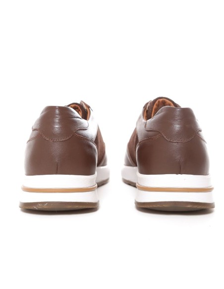 Brown leather sport shoe