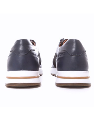 Blue leather sport shoe