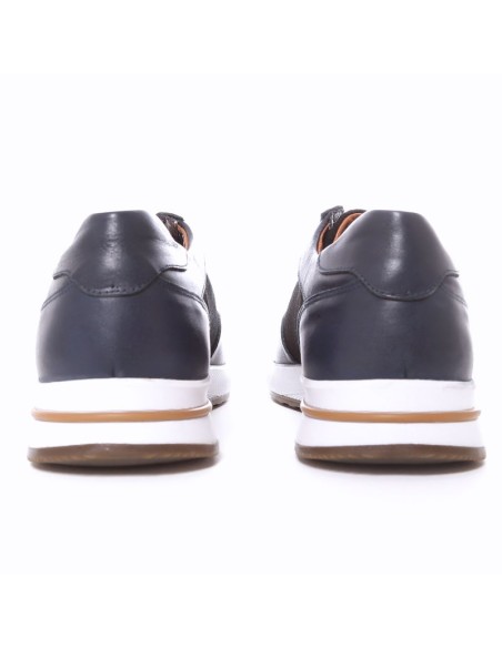 Blue leather sport shoe