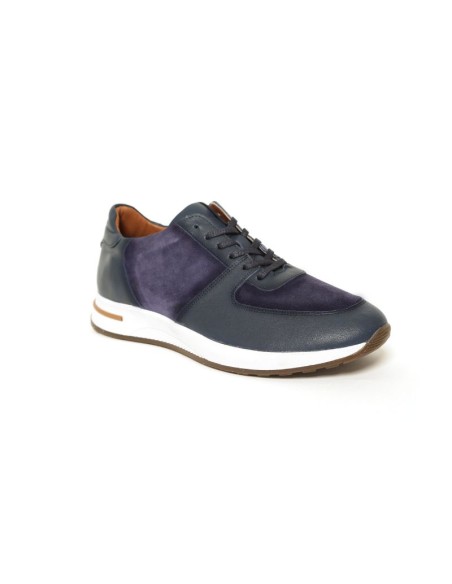 Blue leather sport shoe