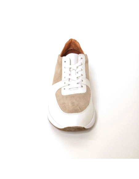 White leather sport shoe