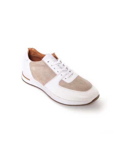 White leather sport shoe