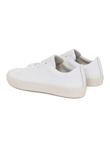 Sneakers de piel liso color blanco