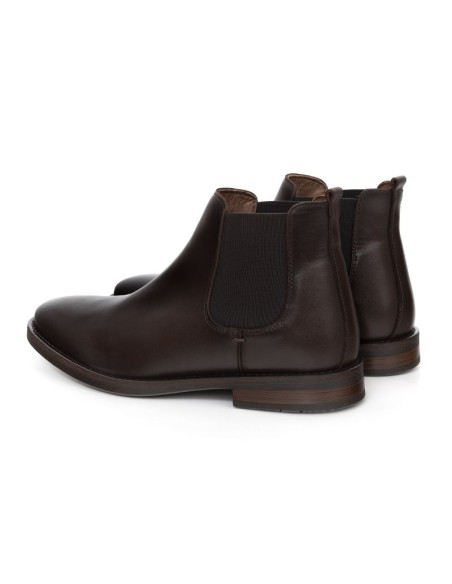 Brown leather chelsea boots