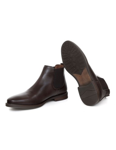 bottines chelsea de peau marron VALNER-BROWN