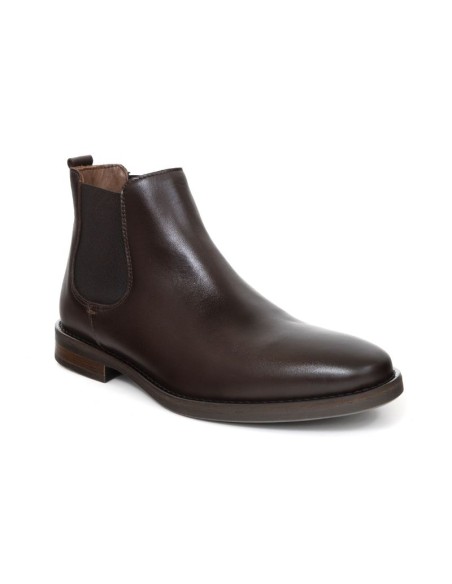 bottines chelsea de peau marron VALNER-BROWN