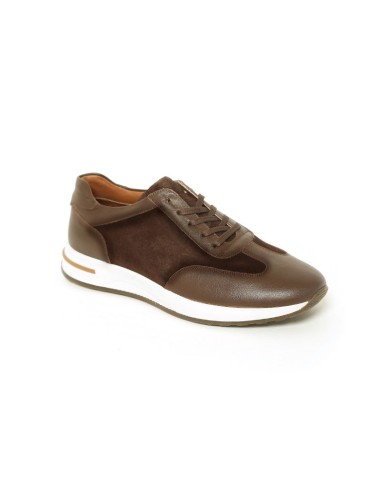 Brown leather sport shoe