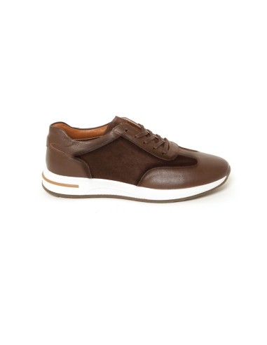 Brown leather sport shoe