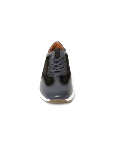 Blue leather sport shoe