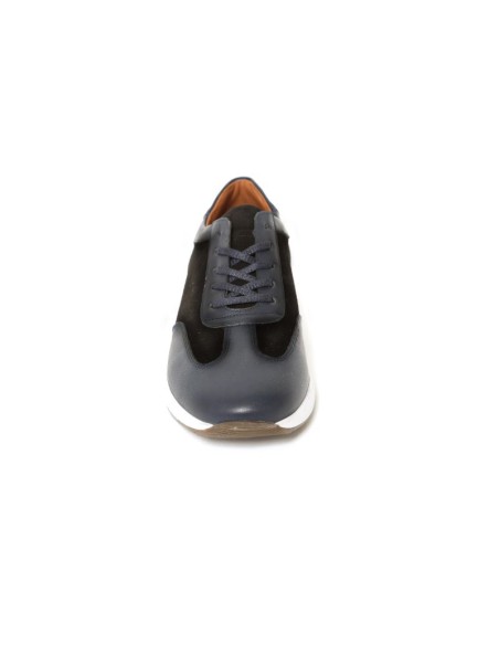 Blue leather sport shoe