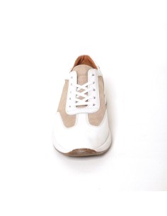 Deportivo de piel liso color blanco 2