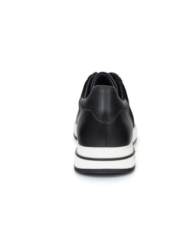 Black leather sport shoe
