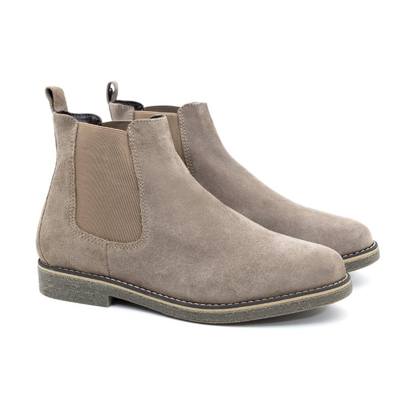 Beige suede chelsea boots online