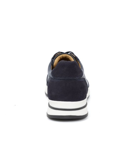 Blue leather sport shoe