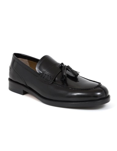 Mocassin de peau le noir VICOVEN-NEGRO