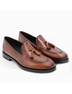 Mocassin de peau marron VIZMO-MARRON