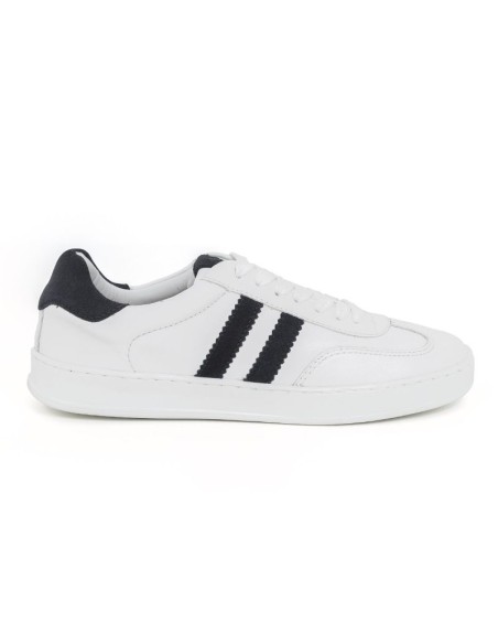 Sneakers de piel liso color blanco