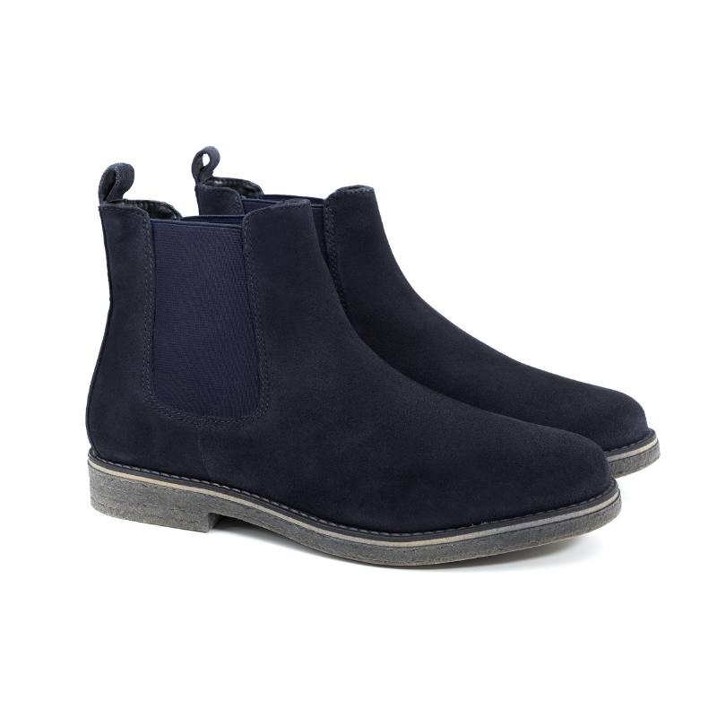 Blue suede chelsea boots mens on sale