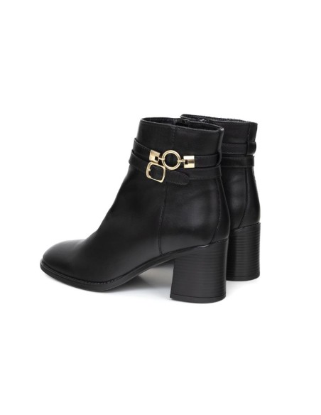 bottines femme de peau le noir W-ALNER-BLACK