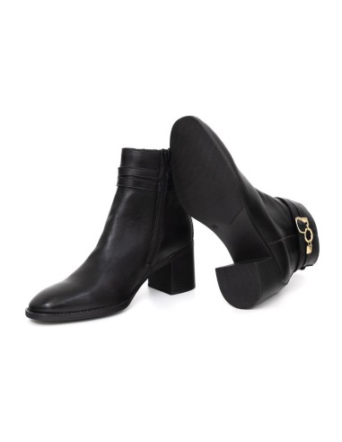 Black leather women's boots