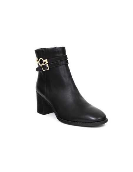 Black leather women's boots