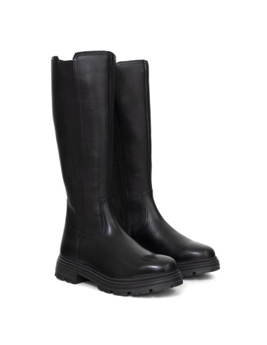 Botas de mujer de piel liso color negro