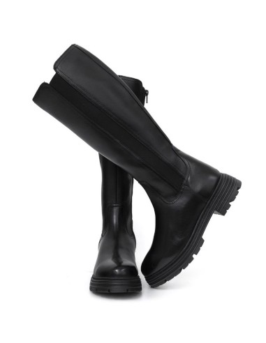 bottes femme de peau le noir W-ALVEN-BLACK