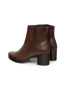 Brown leather women's boots 2