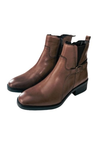bottines femme de peau marron W-BELISA-BROWN