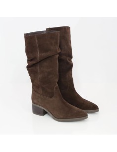 bottes femme suède marron W-CASY-BROWN