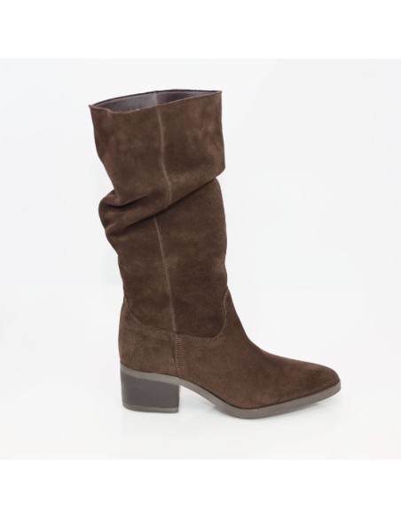 Brown suede Women's high boots