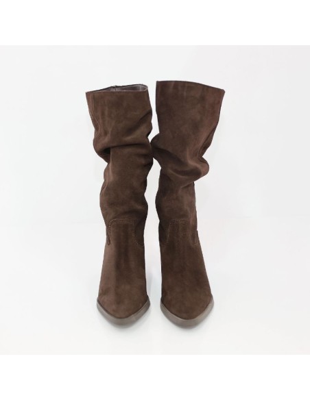 Brown suede Women's high boots