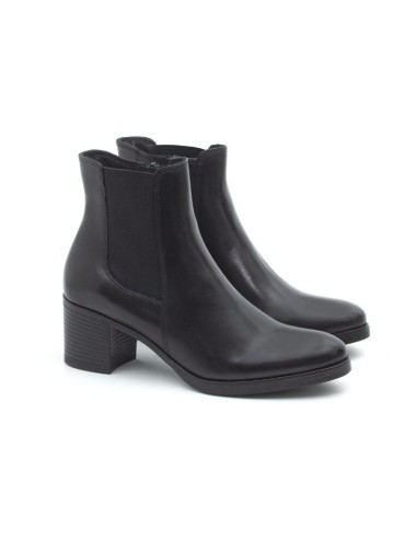 Black leather women's boots
