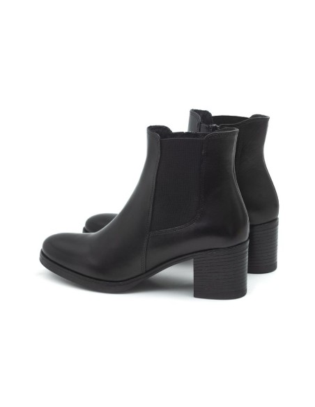 bottines femme de peau le noir W-CORVIA-BLACK