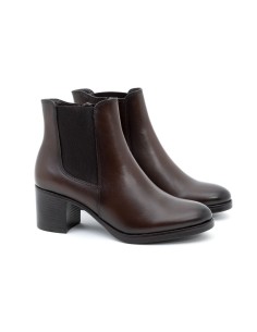 Brown leather women's boots