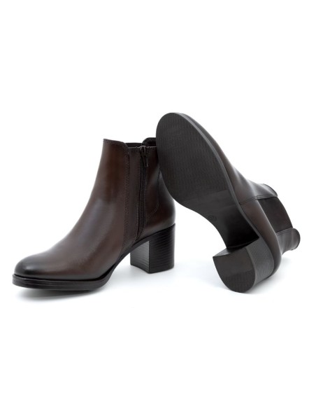 bottines femme de peau marron W-CORVIA-BROWN