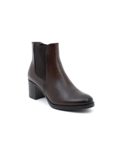 bottines femme de peau marron W-CORVIA-BROWN