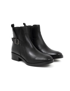 bottines femme de peau le noir W-ECHAN-BLACK