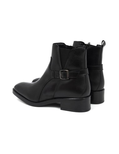 bottines femme de peau le noir W-ECHAN-BLACK
