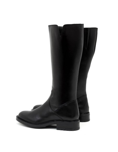 Black leather Women's high boots