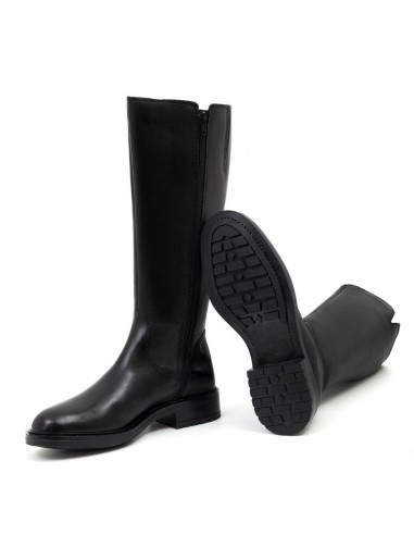 Black leather Women's high boots