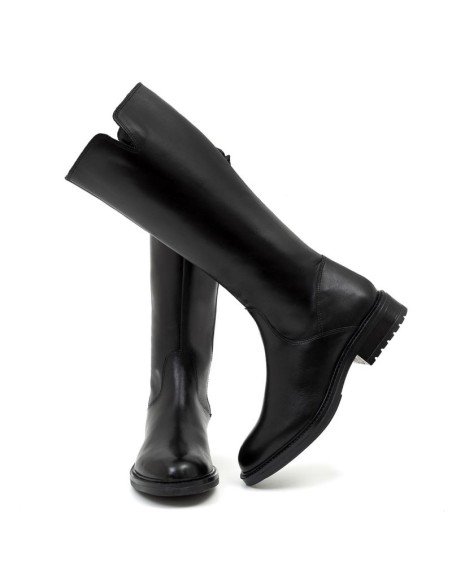 bottes femme de peau le noir W-ELBUR-BLACK