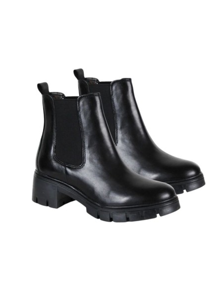Black leather women's boots